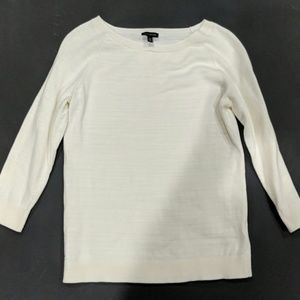 Talbots Cream Crew neck Sweatshirt